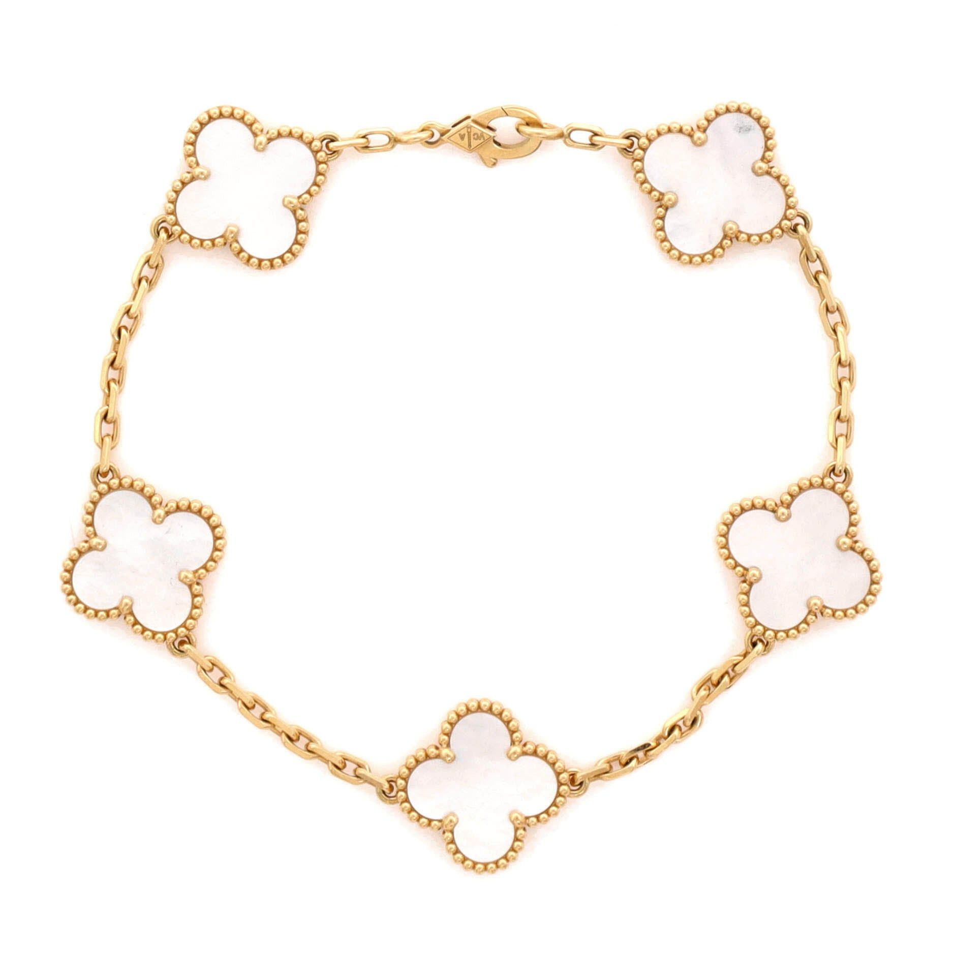 Van Cleef & Arpels Vintage Alhambra 5 Motifs Bracelet Size ONE SIZE - 1 Thumbnail