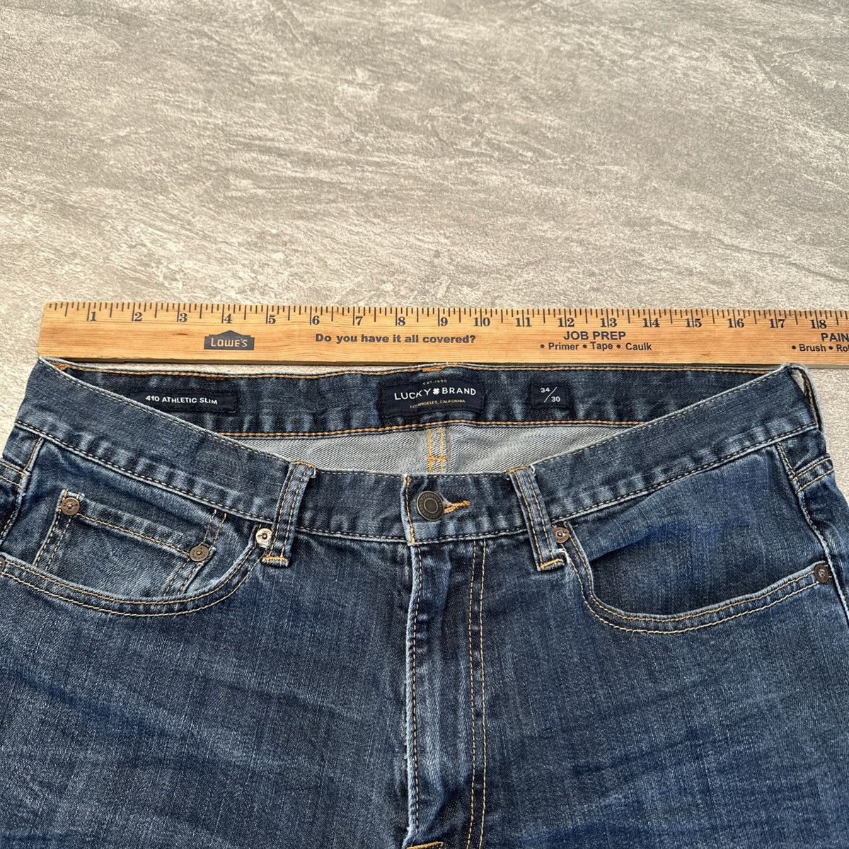Lucky Brand Lucky Brand 410 Jeans Blue Athletic Slim Fit Stretch Denim Size US 34 / EU 50 - 5 Thumbnail