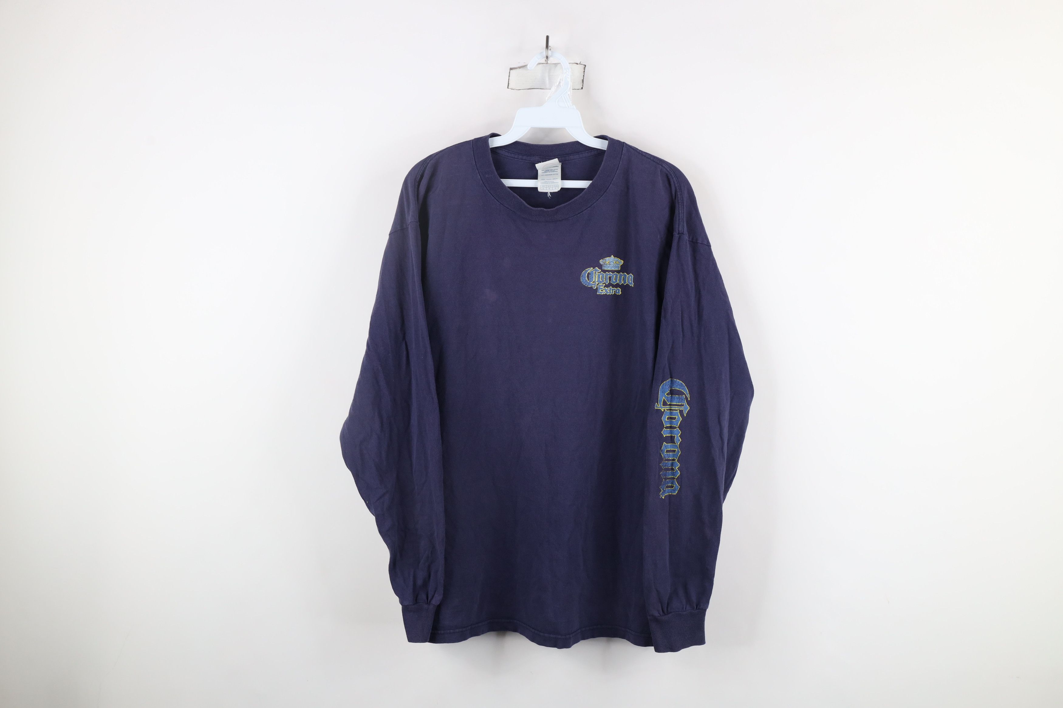 Vintage Vintage Corona Extra Beer Spell Out Long Sleeve T-Shirt Blue Size US L / EU 52-54 / 3 - 1 Thumbnail