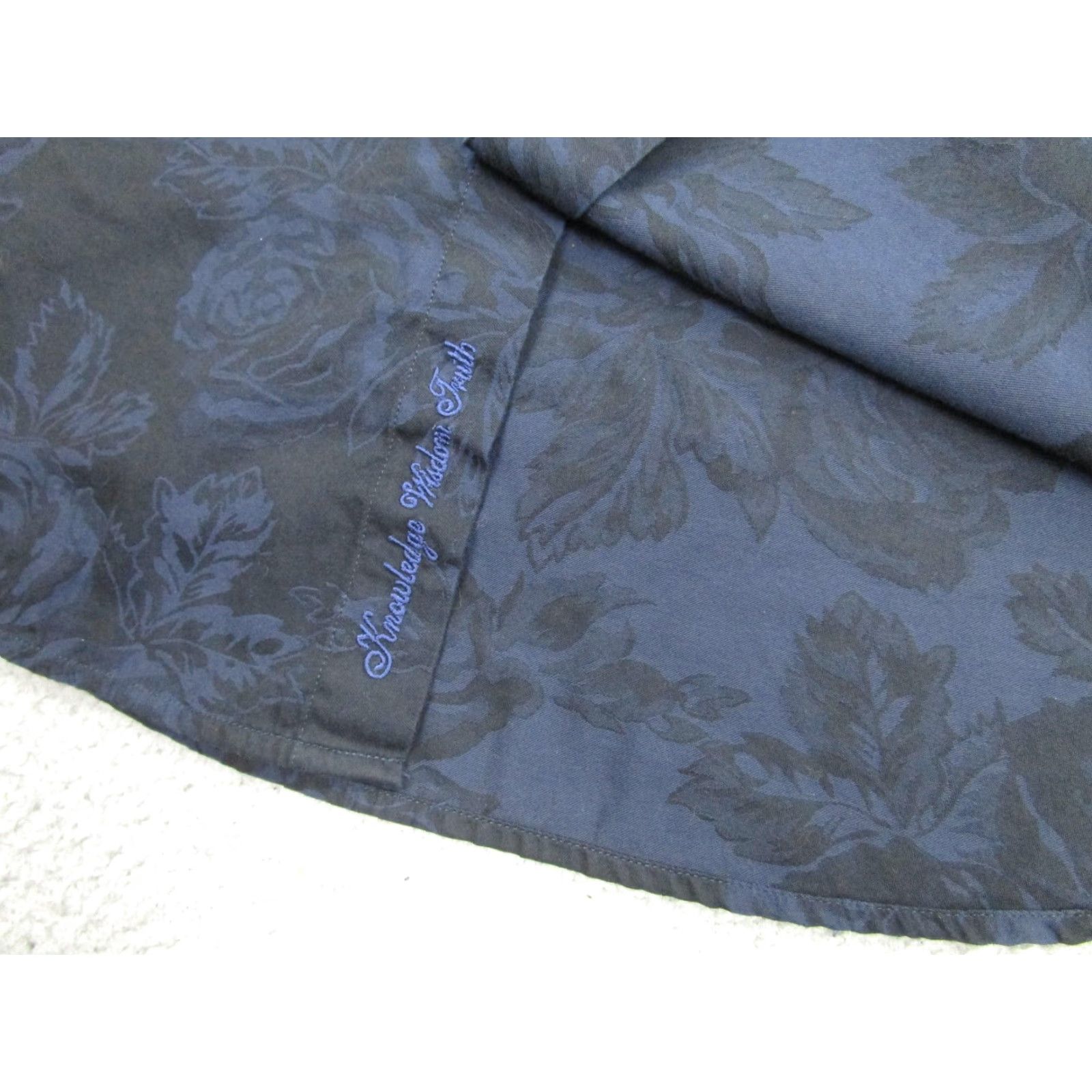 Robert Graham Robert Graham Shirt Mens Large Blue Floral Classic Fit Cotton Contrast Trim Size US L / EU 52-54 / 3 - 7 Thumbnail