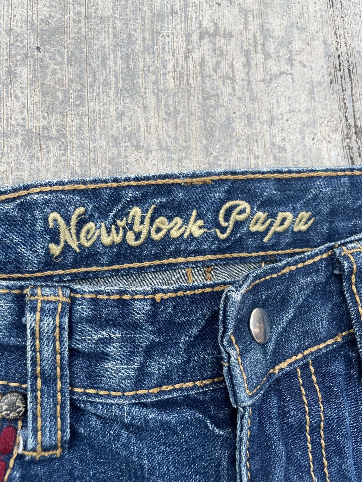 Japanese Brand 2000s JAPANESE BRAND NEWYORK PAPA CLAWMARK WASH JEANS Size 28" / US 6 / IT 42 - 3 Thumbnail
