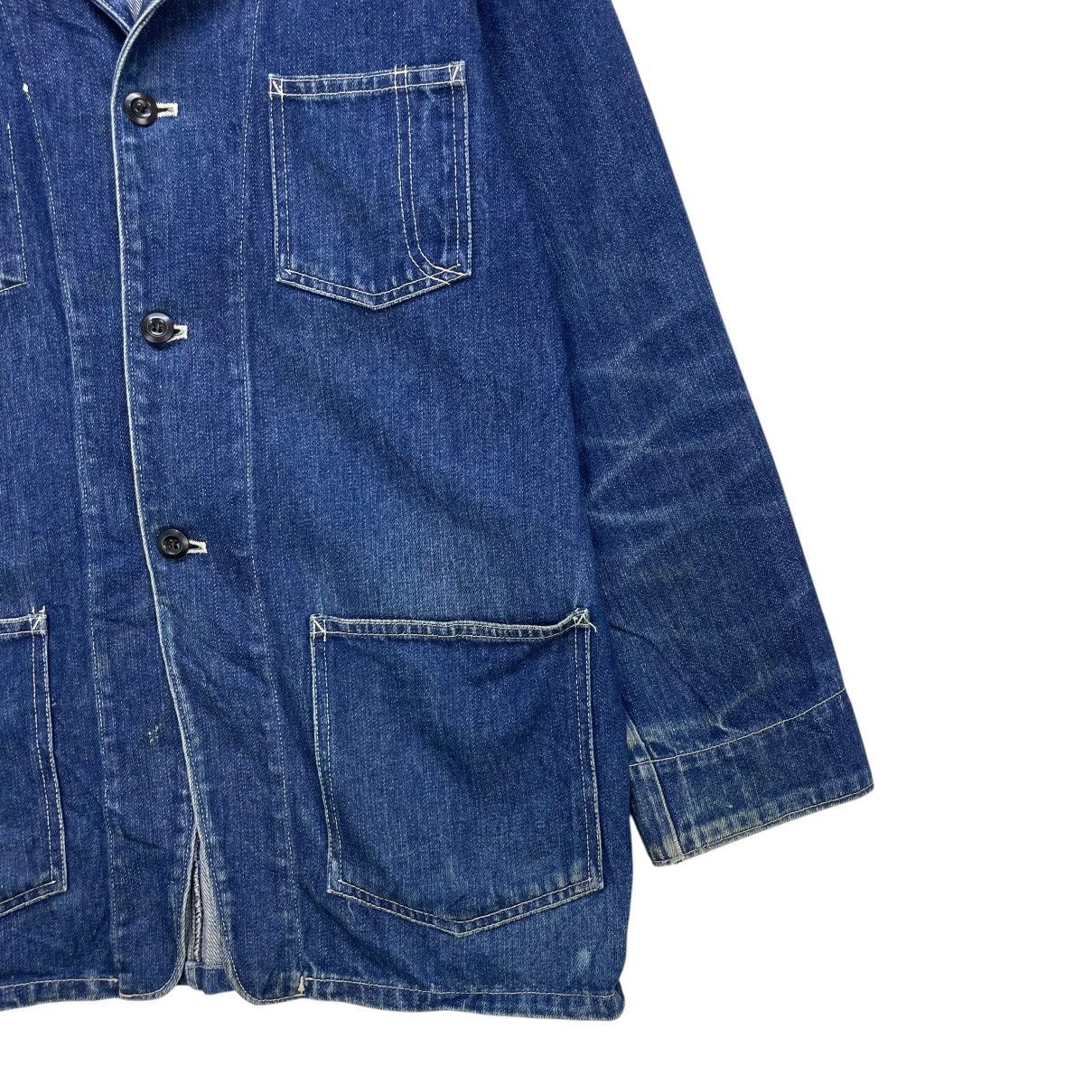Blue Blue Japan × Indigo 💥Vintage Culture Medium Indigo Workwear Denim Jacket Size US M / EU 48-50 / 2 - 5 Thumbnail
