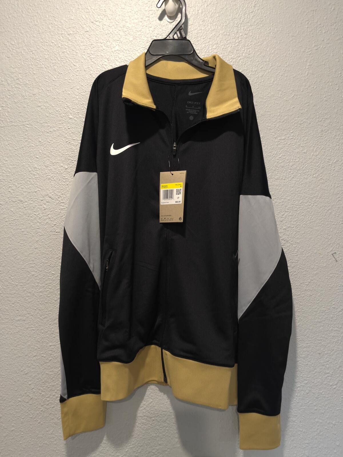 Nike Nike Women's Dri-FIT Black and Gold Zip-Up Jacket Size S Size S / US 4 / IT 40 - 1 Thumbnail