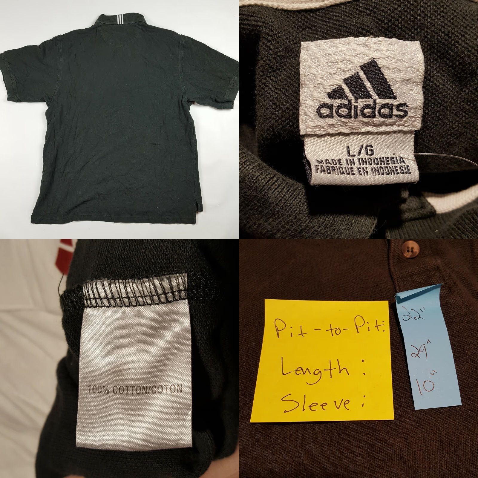 Adidas VTG 90s adidas Golf Polo Shirt Mens Size L Short Sleeve Black Funky Fade Polo Shirt Vintage Adidas Golf Shirt Mens L Black 90s Retro Polo Shirt Size US L / EU 52-54 / 3 - 8 Thumbnail