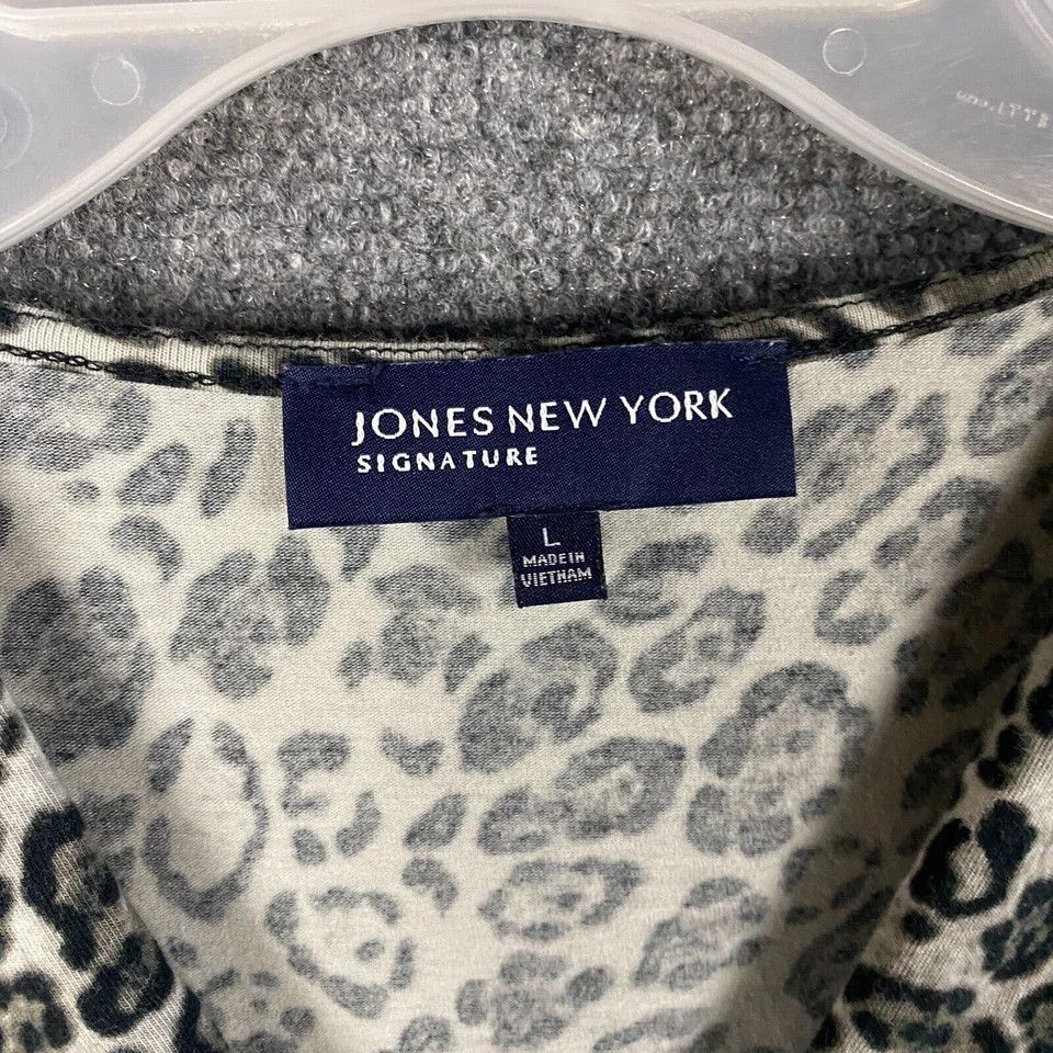 Jones New York Jones New York Blouse Women's Large 3/4 Sleeve Cotton L Size L / US 10 / IT 46 - 2 Thumbnail