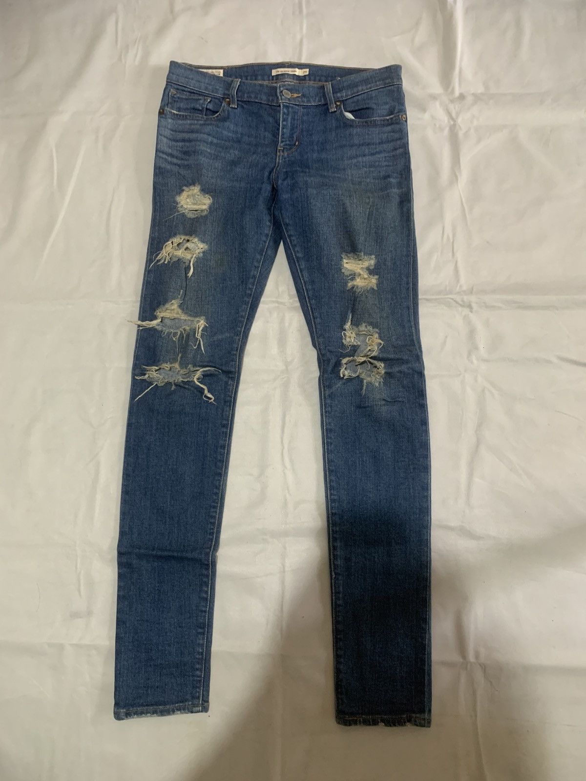 Levi's Selvedge Distressed Levi's Slim Jeans Denim Long Pants Size US 28 / EU 44 - 1 Thumbnail