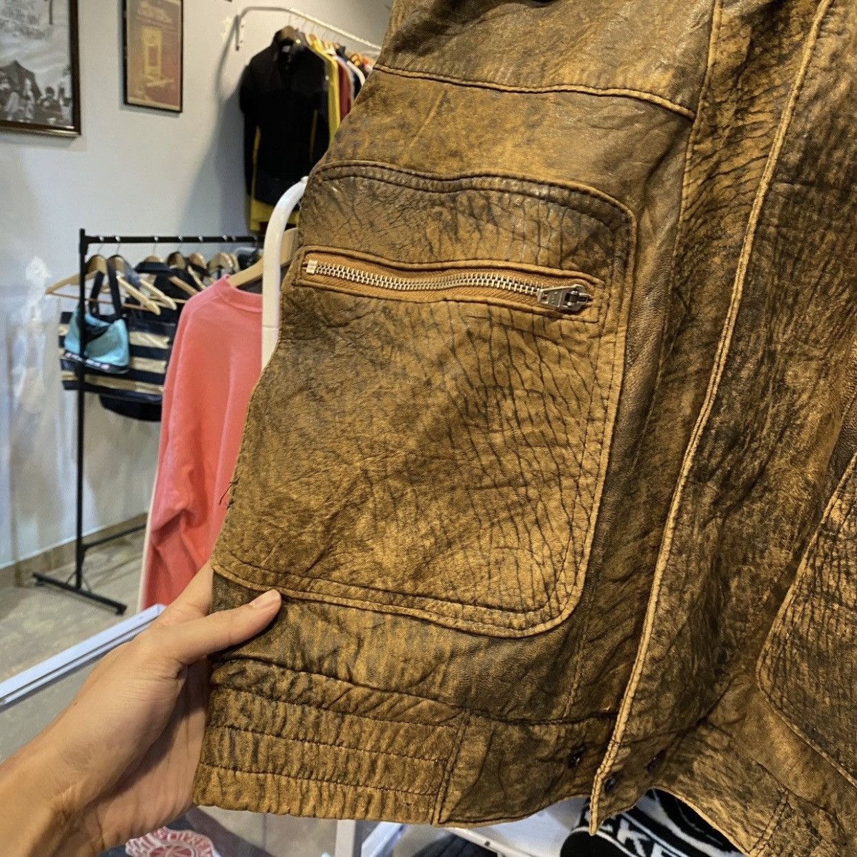 Vera Pelle 🔥VERA PELLE REAL LEATHER BOMBER JACKETS Size US S / EU 44-46 / 1 - 6 Thumbnail