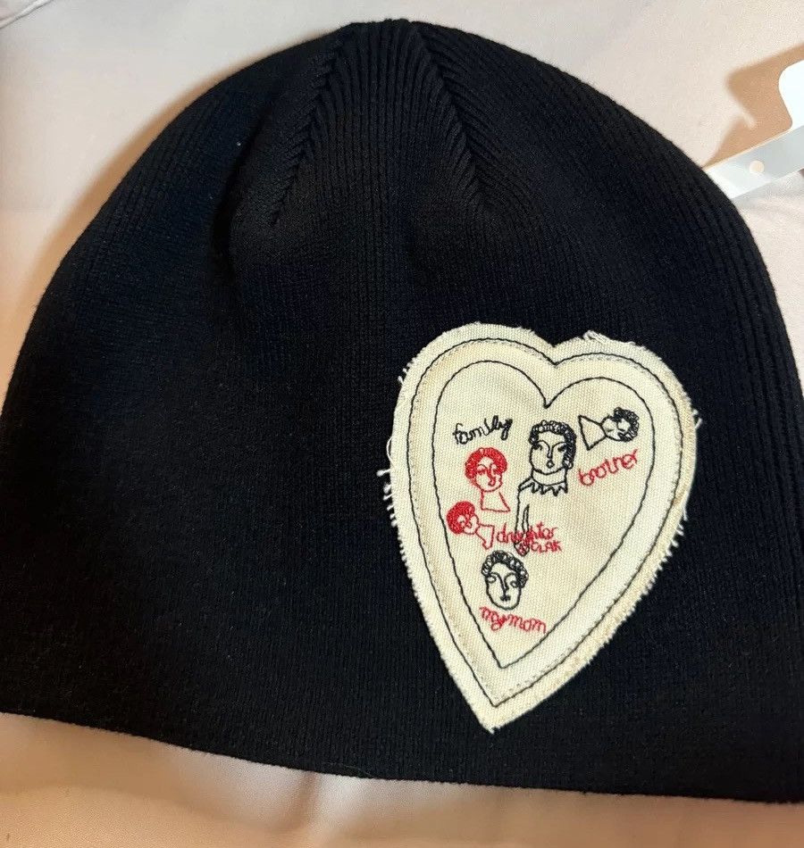 Japanese Brand Outdoor retro y2k family embroidered heart patch beanie hat Size ONE SIZE - 1 Thumbnail