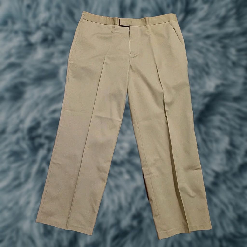 Vintage VINTAGE Wentworth Pants 38 X 30 Beige Flat Front Elastic Waist NWT Chino Style 1980s Mens Size US 38 / EU 54 - 1 Thumbnail