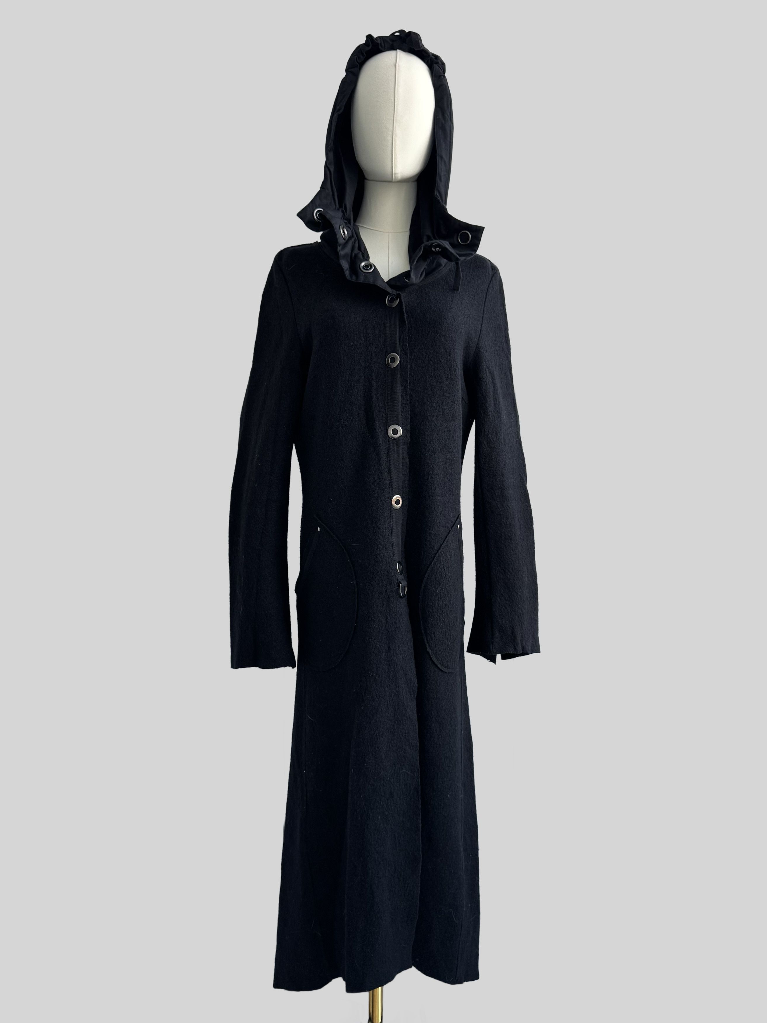 Cop Copine Cop Copine Vintage Laine Wool Hooded Coat (D10) Size M / US 6-8 / IT 42-44 - 2 Thumbnail