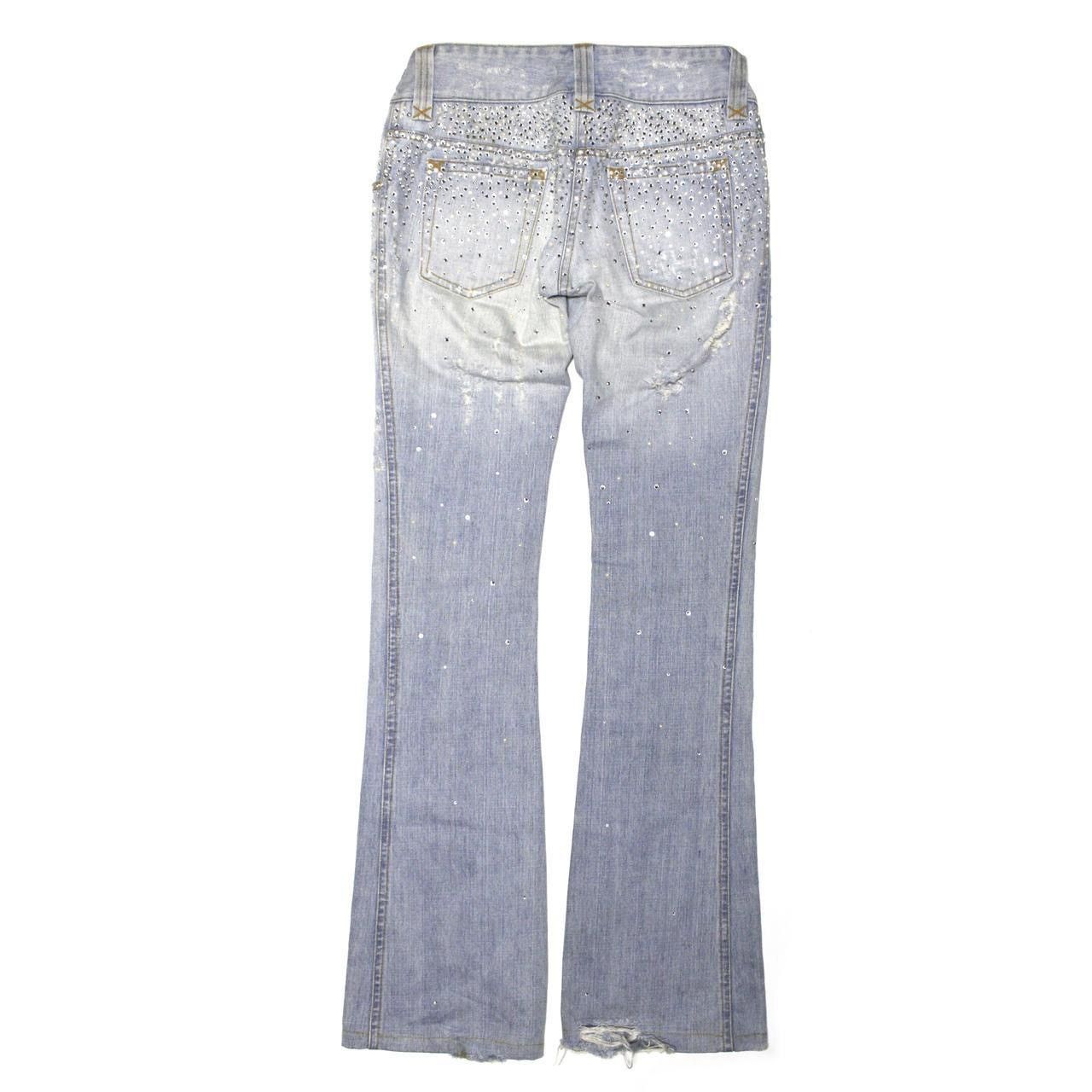 Dolce & Gabbana DOLCE & GABBANA SWAROVSKI JEANS Size 26" / US 2 / IT 38 - 2 Thumbnail