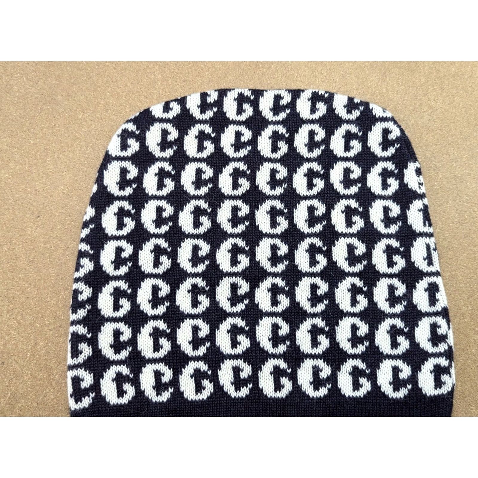 Vintage Arne & Carlos Beanie Hat One Size Knit Stretch Thermal Plaid Black White Unisex Adults Mens Womens Beanie Size ONE SIZE - 2 Thumbnail
