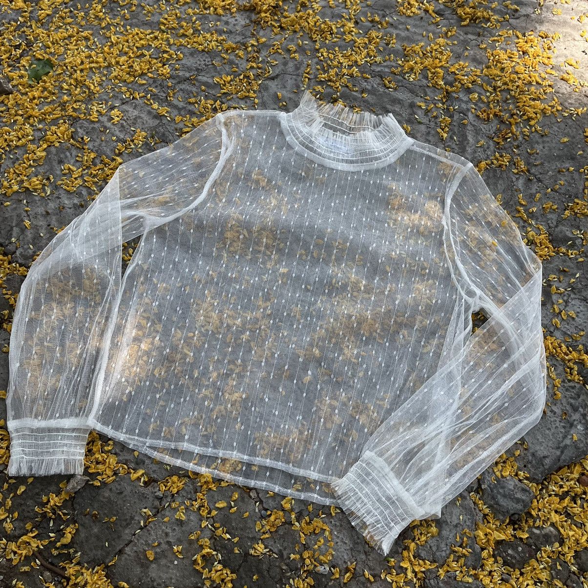Japanese Brand Japanese turtle Neck Sheer Top Size XL / US 12-14 / IT 48-50 - 1 Thumbnail
