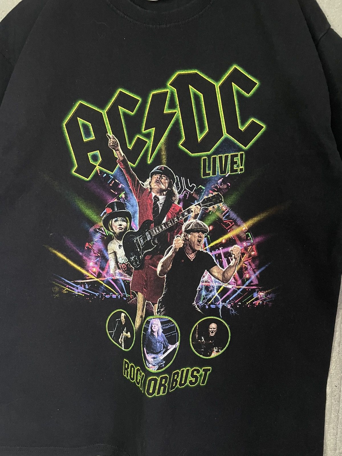 Band Tees AC/DC Rock Or Bust 2015 Vintage Tour Tee Hypebeast Y2k Size US L / EU 52-54 / 3 - 4 Thumbnail