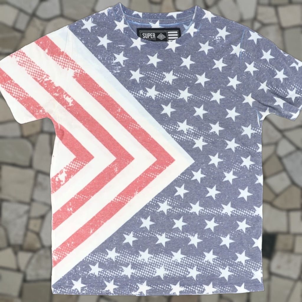 Gloverall Super Massive USA Flg All Over Print Shirt Men L Size US L / EU 52-54 / 3 - 1 Thumbnail