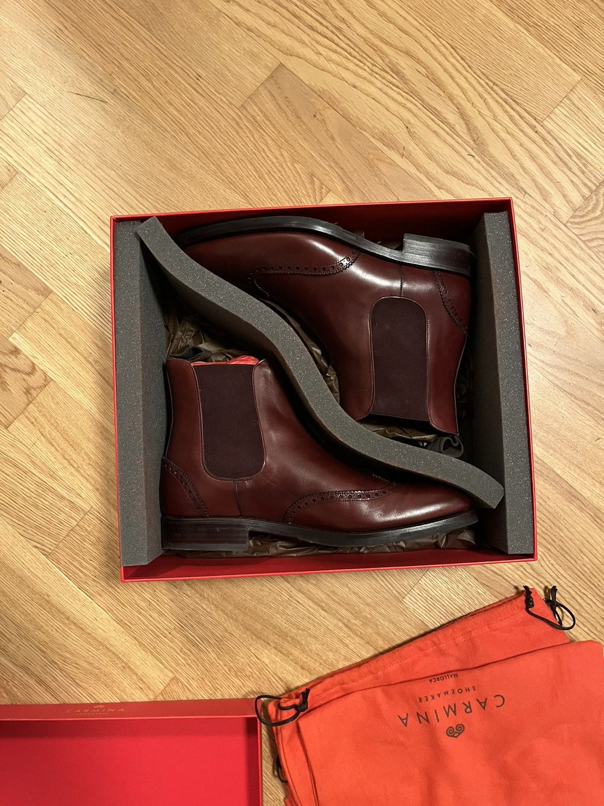 Carmina Burgundy Rain Chelsea Size US 6 / EU 39 - 9 Thumbnail