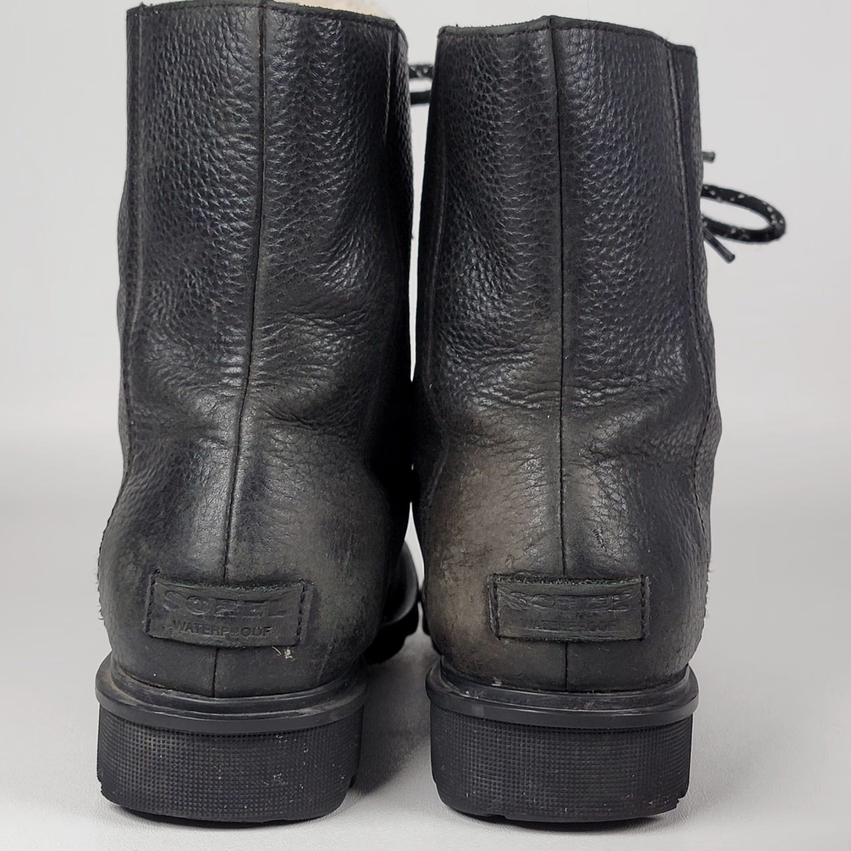 SOREL Sorel Emelie Boots Woman Snow Boot Waterproof Winter Lace Up Black 12 Mid-Calf Sheepskin Lining Rubber Outsole Womens Boots Size 32" / US 10 / IT 46 - 7 Thumbnail