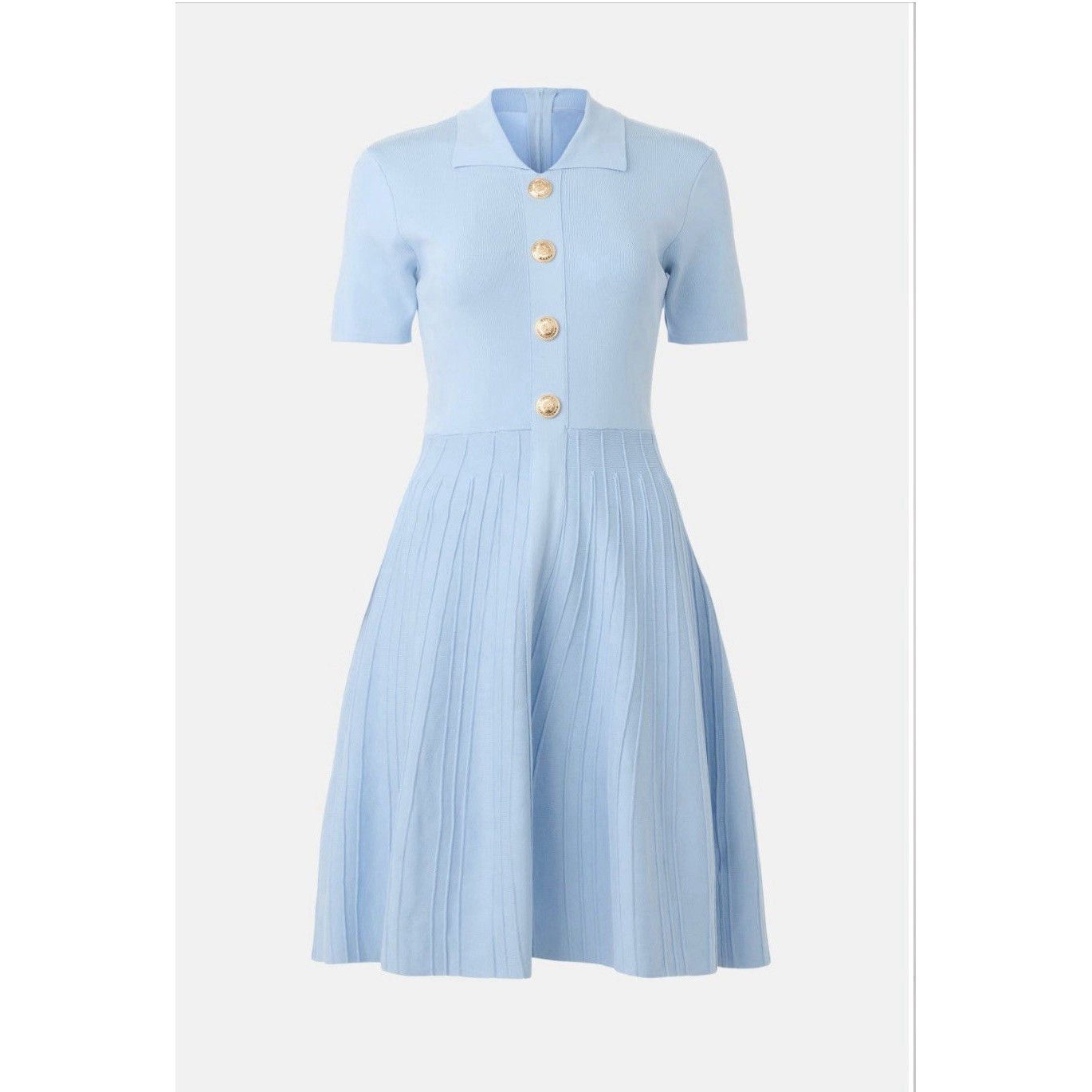 Other Alexia Admor Soren Fit & Flare Knit Sweater Blue Dress Size Size M / US 6-8 / IT 42-44 - 4 Thumbnail