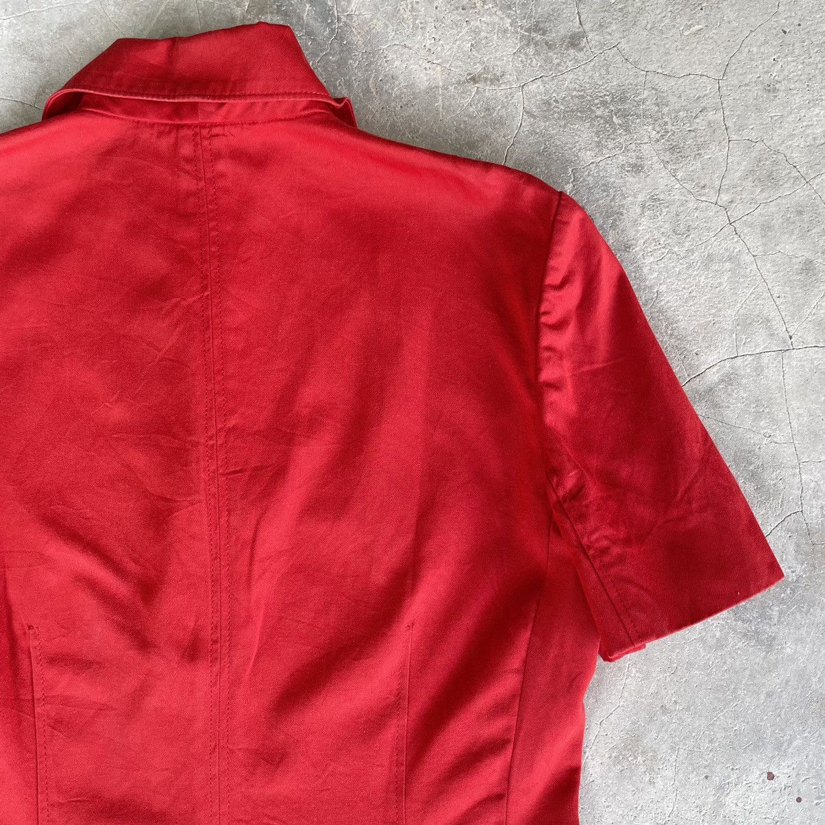 Givenchy Vintage Givenchy Boutiques Red Short Sleeve Women Blazer Size US S / EU 44-46 / 1 - 19 Thumbnail