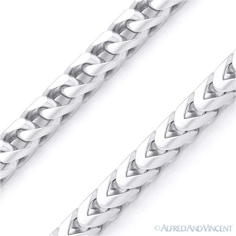 Other 5mm Arrow Link Franco Chain Bracelet in .925 Sterling Silver Size ONE SIZE - 2 Thumbnail