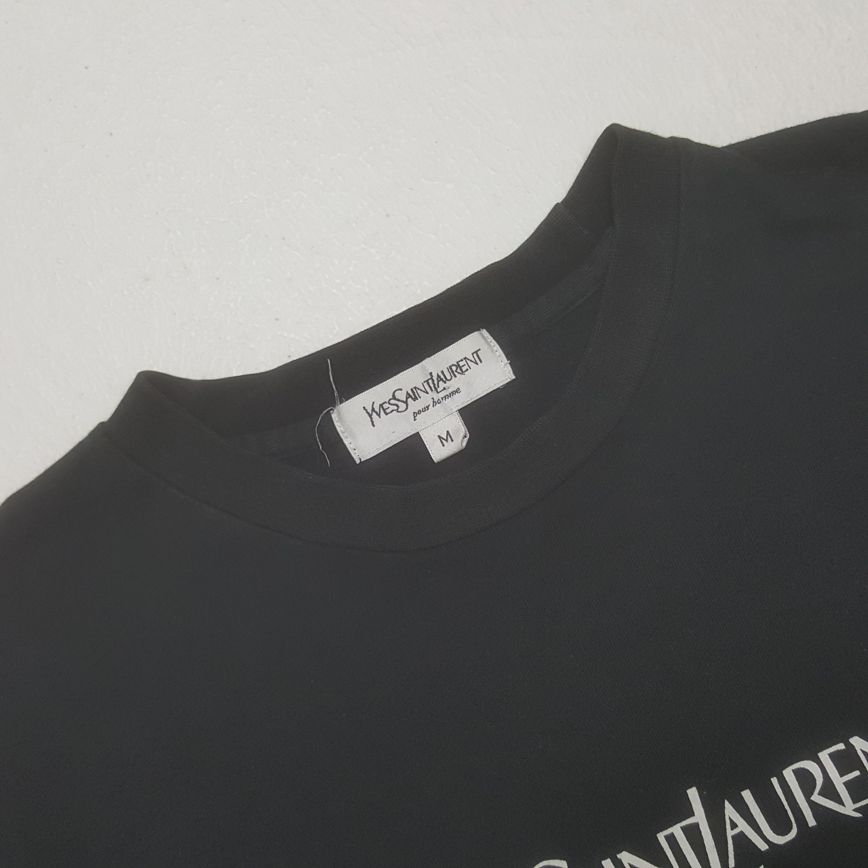 Vintage × Yves Saint Laurent Vintage Yves Saint Laurent Spell Out Tshirt Size US M / EU 48-50 / 2 - 4 Thumbnail