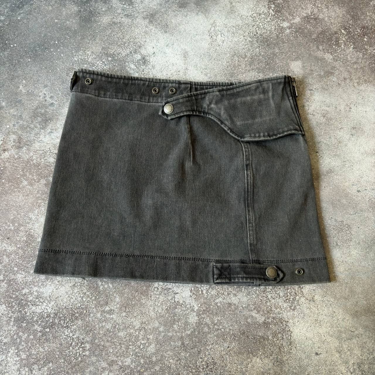 Diesel Diesel Gothic Washed Grey Mini Skirt Size 29" - 1 Thumbnail