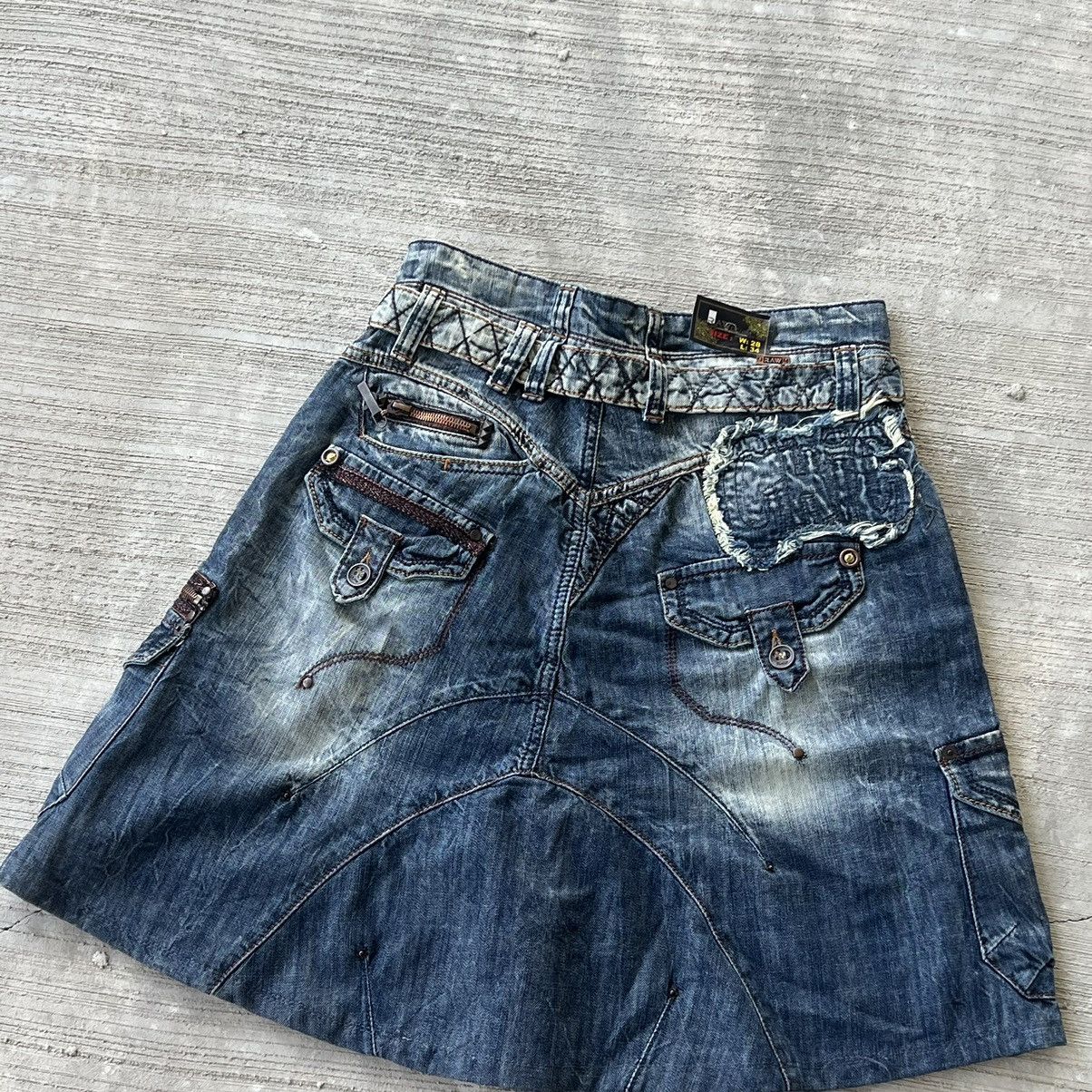 Raw State Raw Live Style Vintage Denim Skirt Size M / US 6-8 / IT 42-44 - 10 Thumbnail