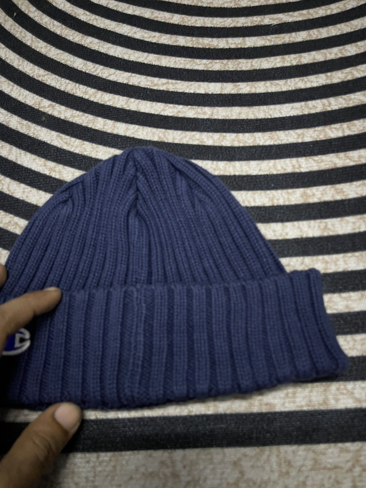Champion VINTAGE CHAMPION EMBROIDERED SPELLOUT BEANIE HAT Size ONE SIZE - 4 Thumbnail