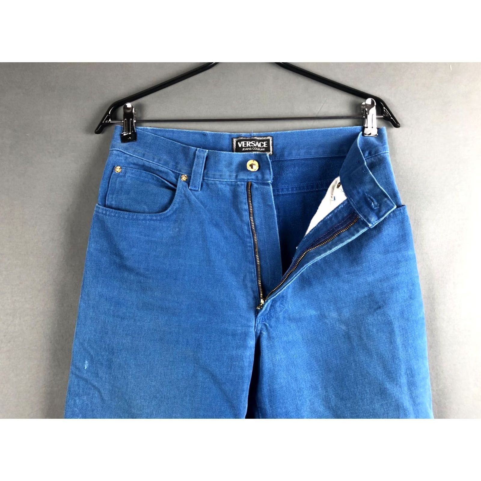 Versace Jeans Couture Versace Jeans Couture Jeans Denim Blue Women Size 34 48 Regular 100% Cotton Pockets Logo Patch Classic Vintage: No Size 24" / US 00 / IT 34 - 7 Thumbnail