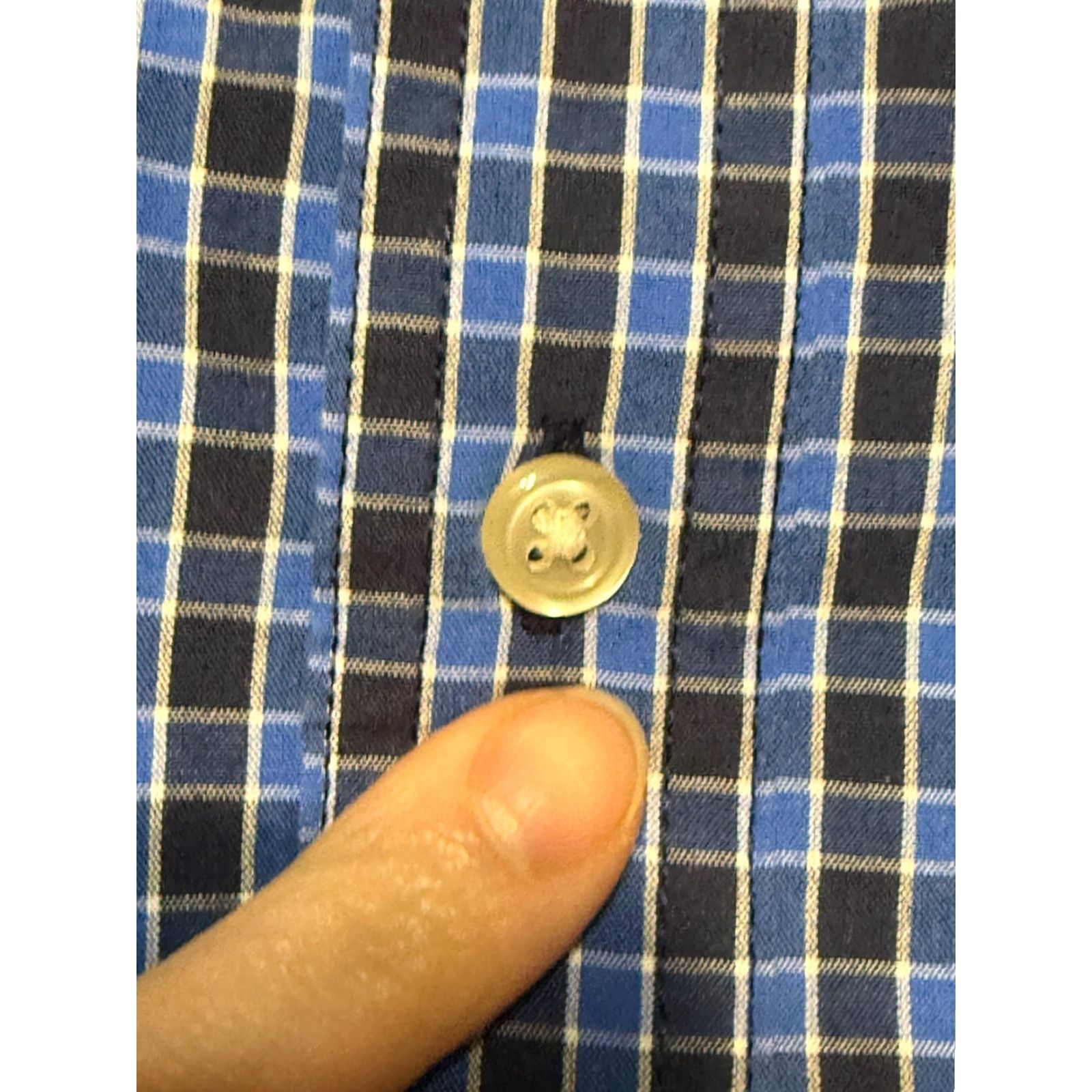 Chaps CHAPS Shirt Men's Large Blue White Black Plaid Long Sleeve Button Down Shirt Size US L / EU 52-54 / 3 - 5 Thumbnail
