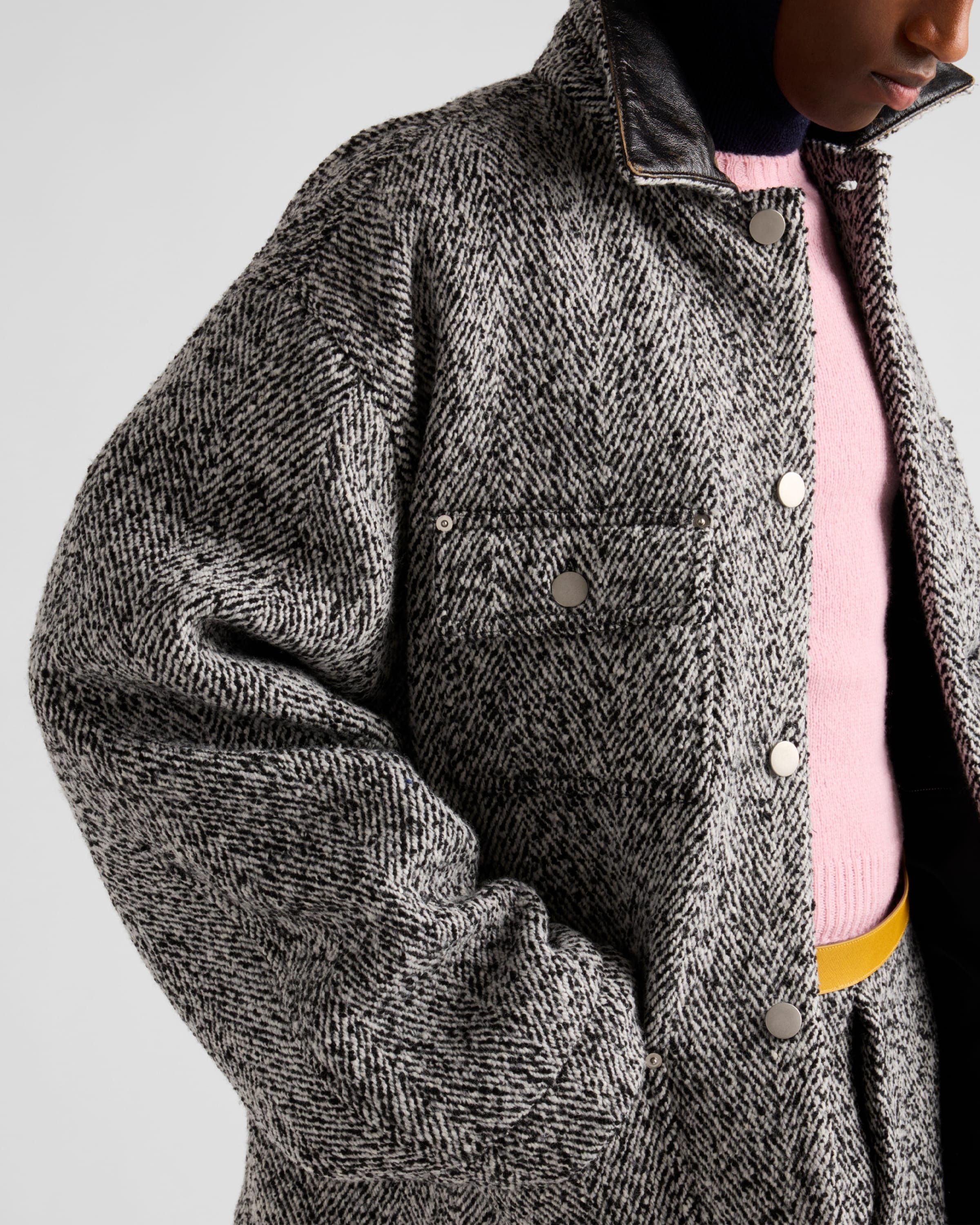 Prada o1bcso1str1025 Boucle Wool Jacket in Black/White Size US L / EU 52-54 / 3 - 4 Thumbnail