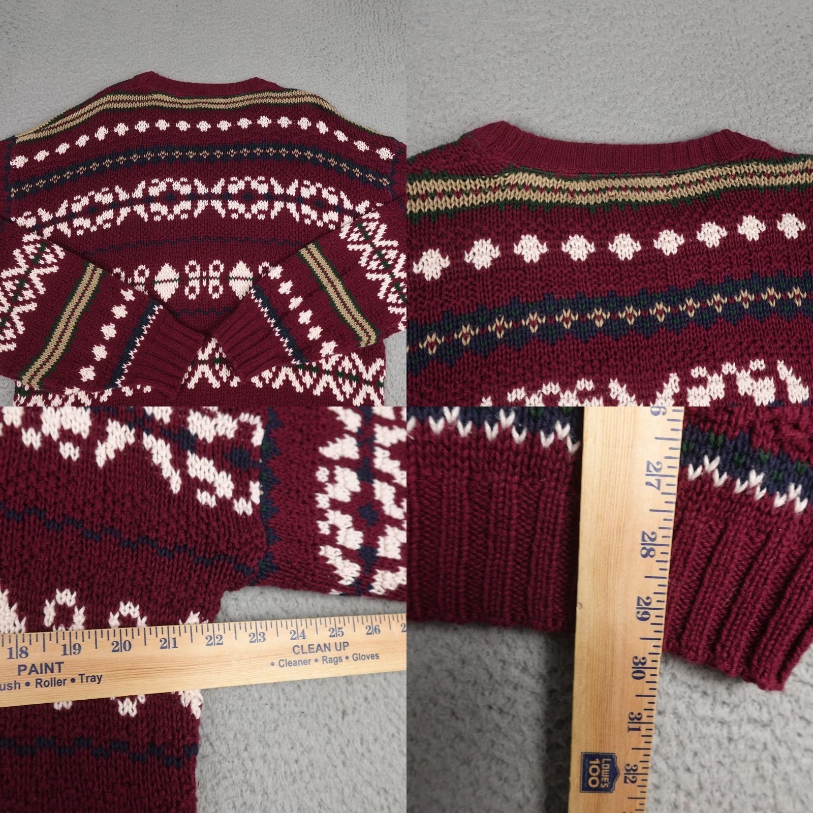 Vintage VINTAGE American Portrait Sweater Mens Large Red Fair Isle Knit Pullover 90s USA Size US L / EU 52-54 / 3 - 8 Thumbnail