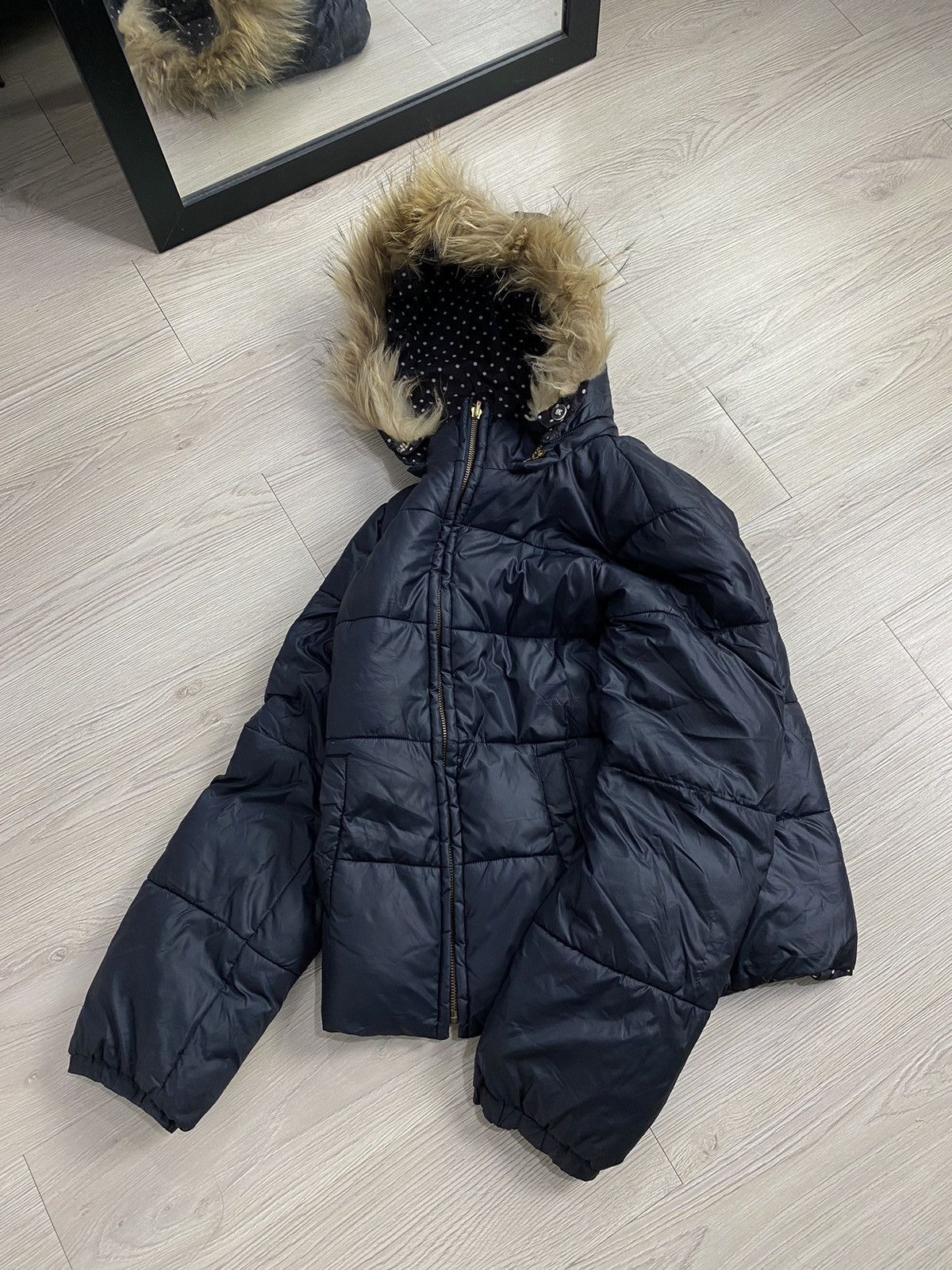 If Six Was Nine × Japanese Brand × Le Grande Bleu (L.G.B.) 2000s LDS reversible polkadot faux fur lgb style jacket Size US S / EU 44-46 / 1 - 2 Thumbnail