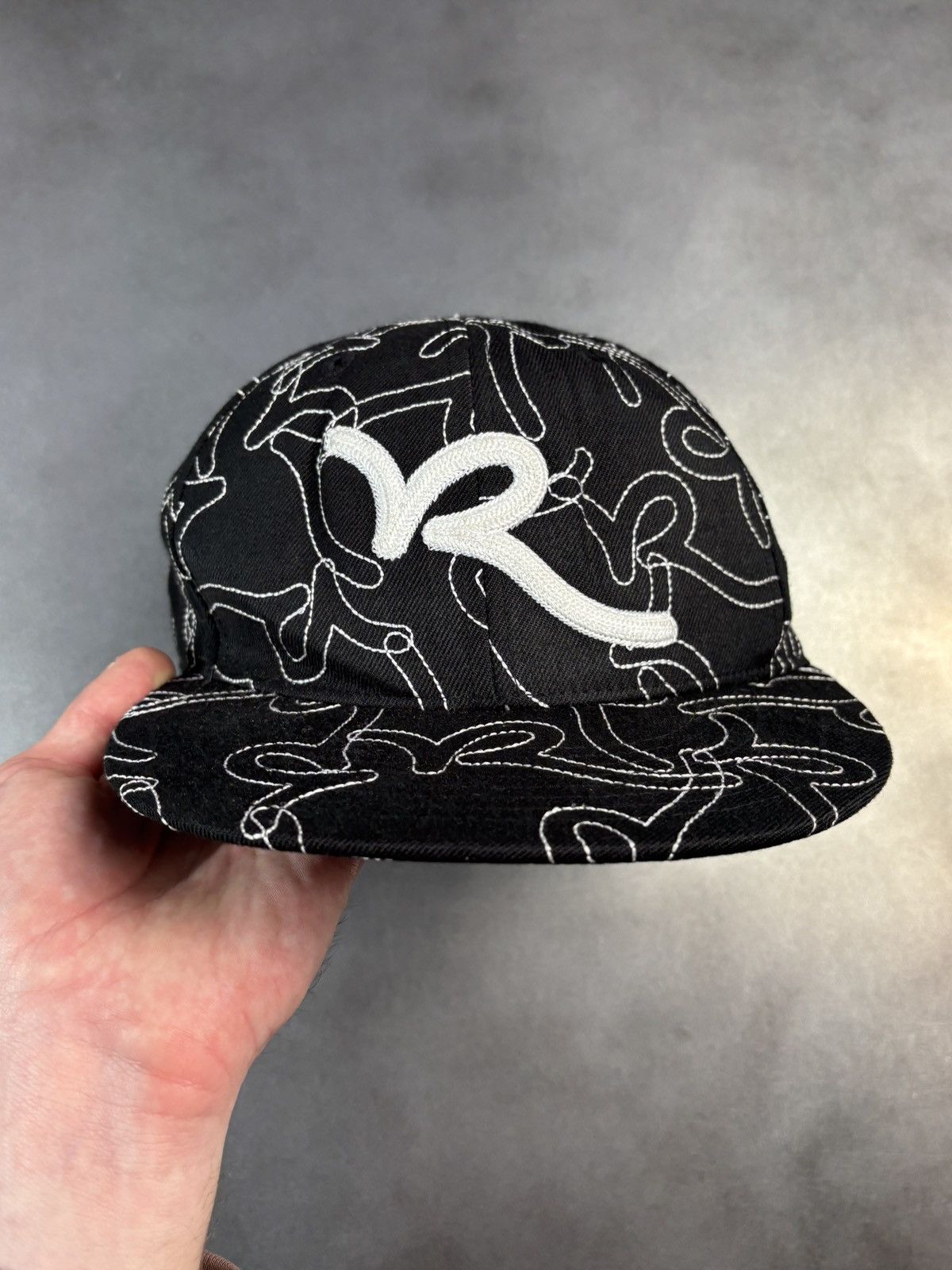 Rocawear × Vintage Vintage Rocawear Fitted Cap 7 1/2 Flat Brim 2000s 1990s Y2K Size ONE SIZE - 11 Thumbnail