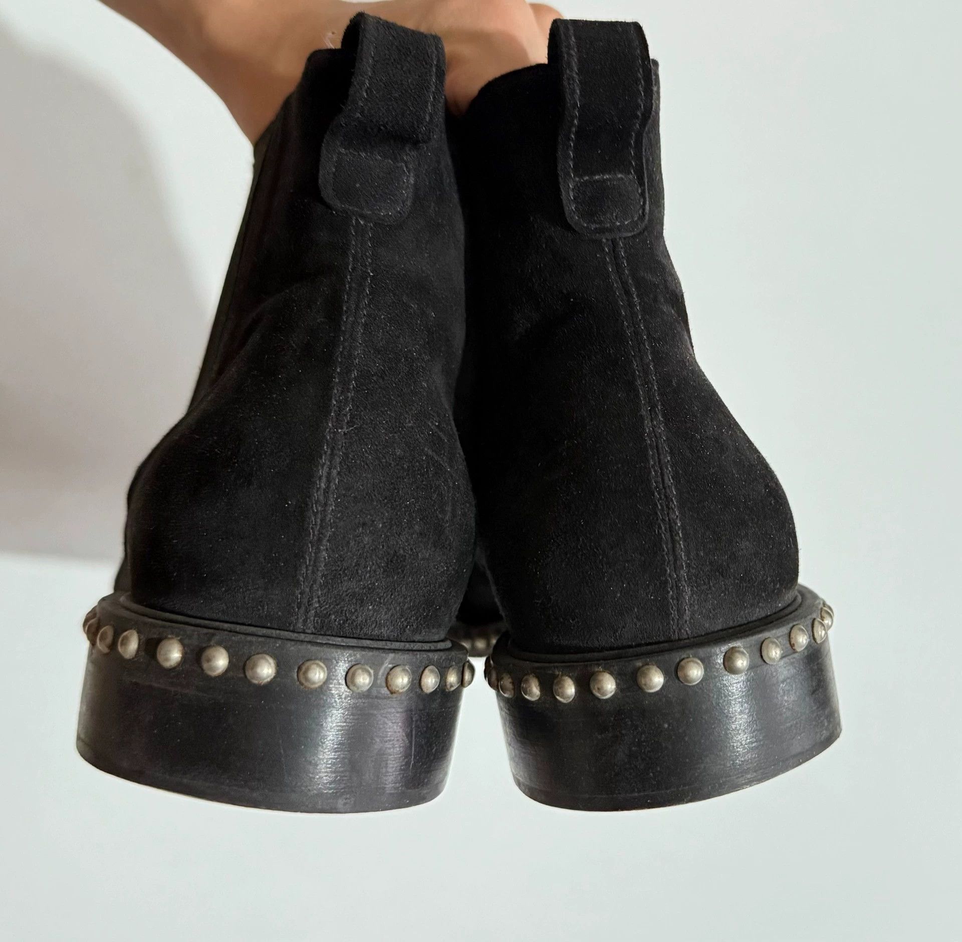 Givenchy Givenchy Black Suede Studded Chelsea Boots - Size 40 Size US 7 / EU 40 - 5 Thumbnail
