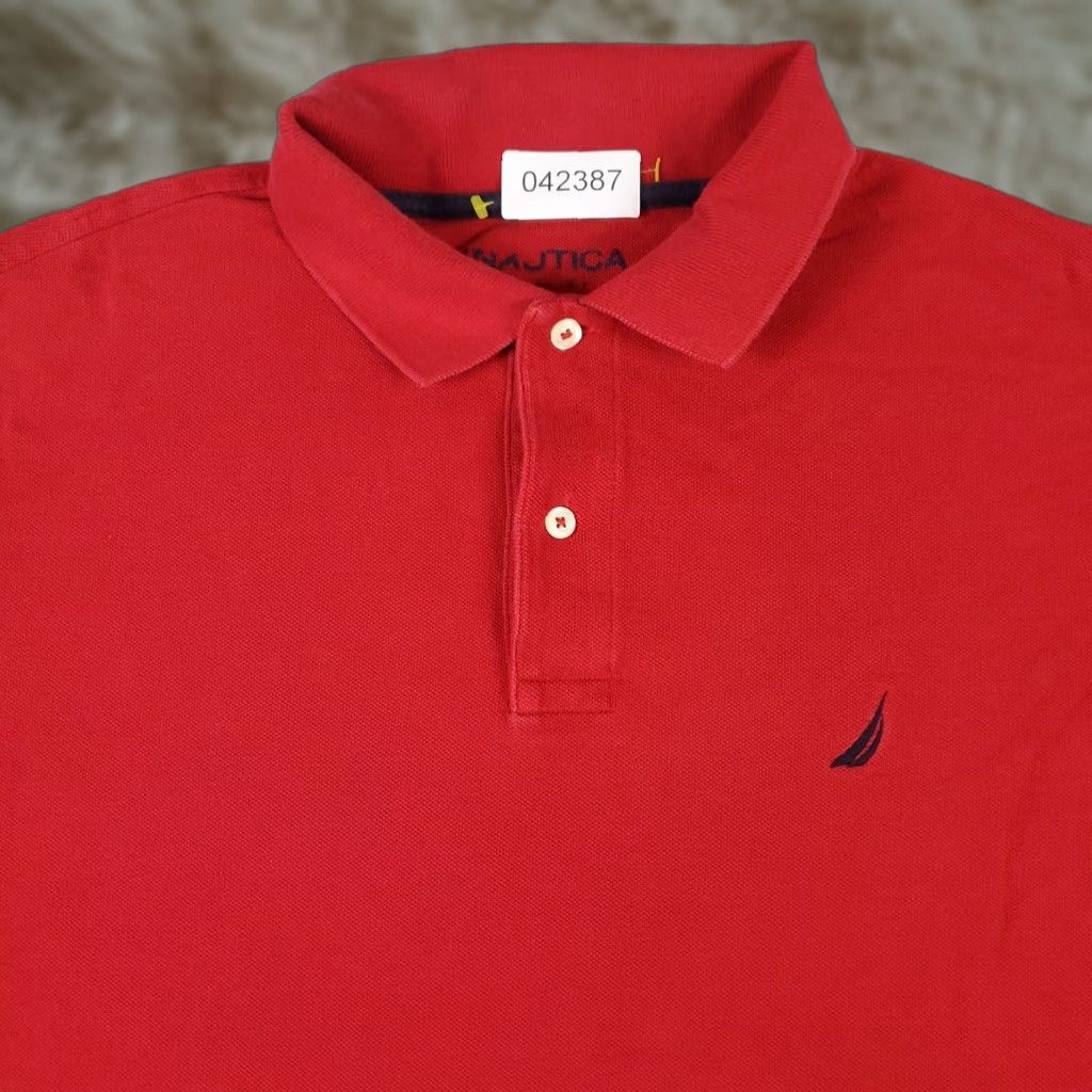 Nautica Nautica Polo Shirt Mens Large Red Golf Casual Short Sleeve Adult Size US L / EU 52-54 / 3 - 1 Thumbnail