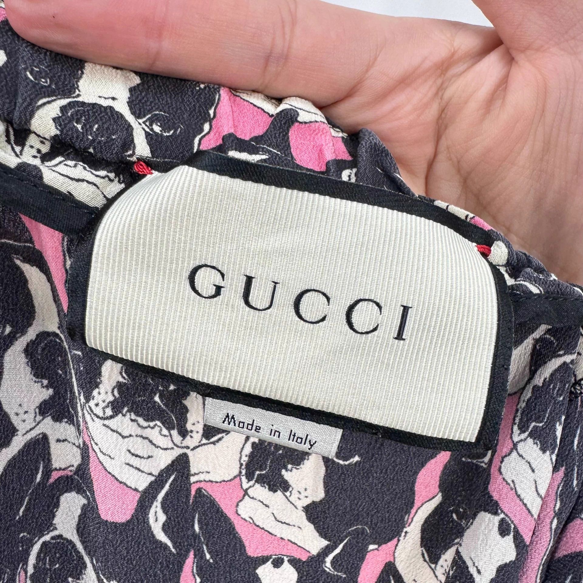 Gucci Gucci Puppy Print Silk Pants Size 38 99 New Size 26" / US 2 / IT 38 - 5 Thumbnail