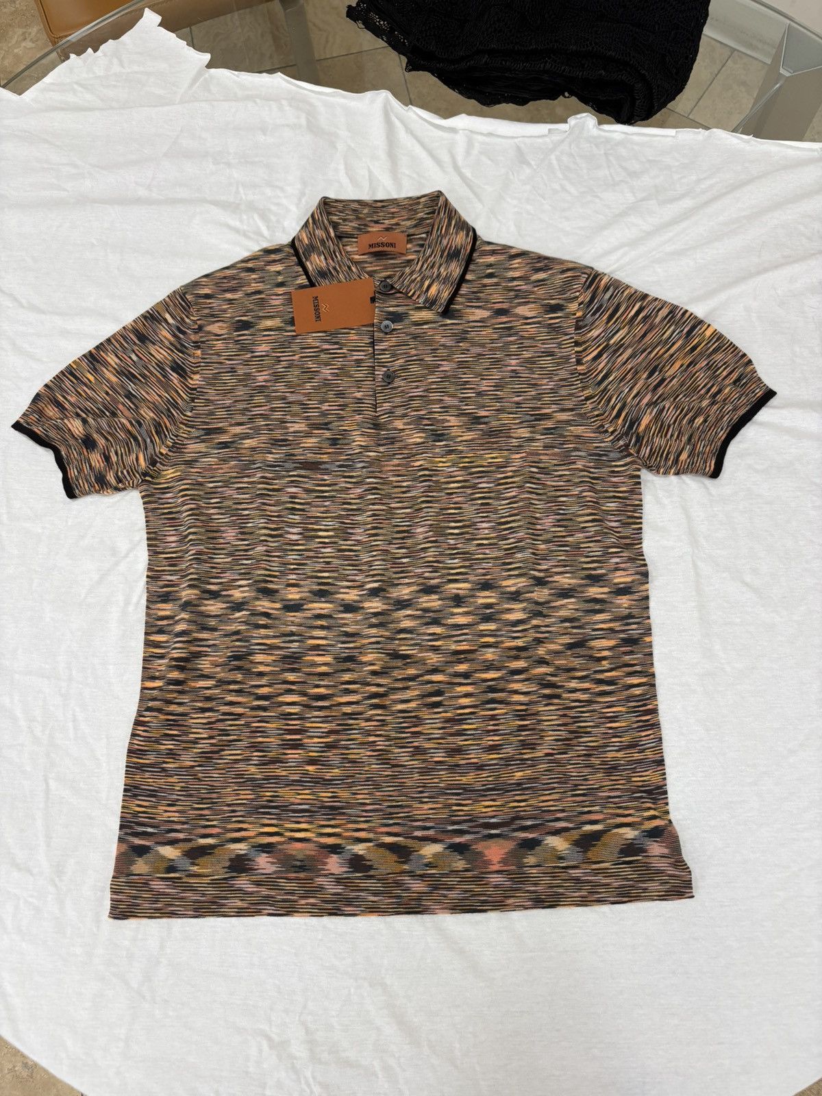 Missoni Short Sleeve Polo Knit Shirt –New With Tags –Size 48