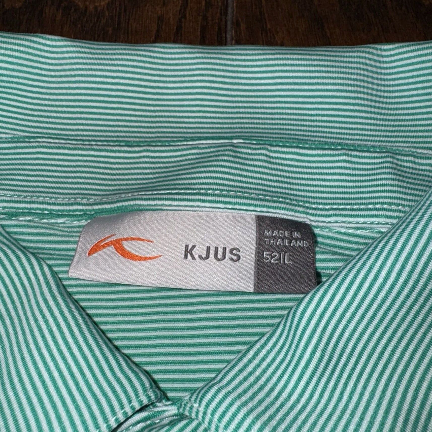 KJUS KJUS Polo Shirt Men Large Size 52 Bird Golf Logo Green White Striped Short Sleeve Collared 100% Polyester Breathable Lightweight Regula... Size US L / EU 52-54 / 3 - 5 Thumbnail