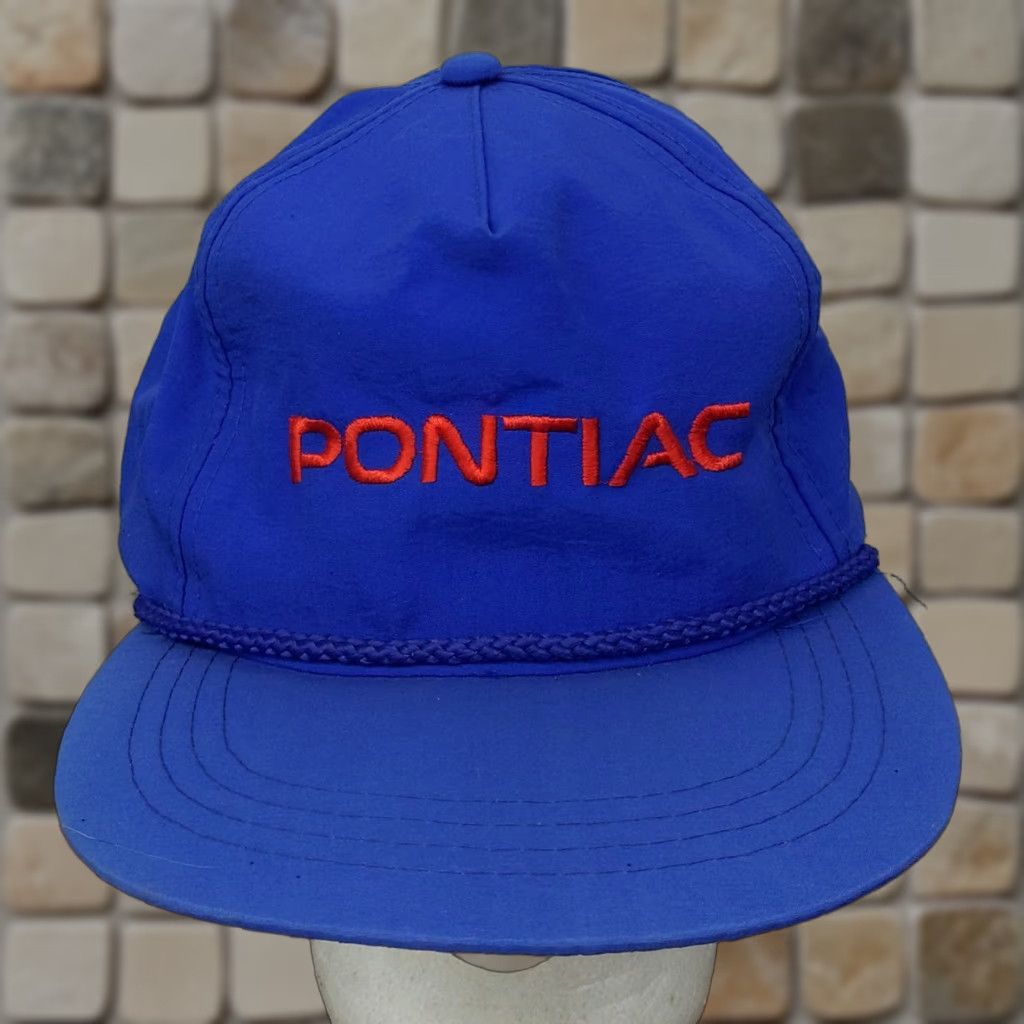 Vintage VINTAGE Yupoong Pontiac Snapback Nylon Hat Men One Size Blue USA 90s Cars Gas Oil Size ONE SIZE - 1 Thumbnail