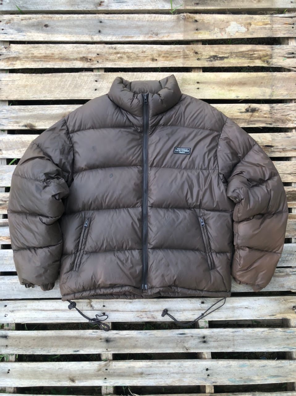 Vintage Rare🔥 Vintage 90s Lucky Strike Puffer Jacket Racing Size US L / EU 52-54 / 3 - 1 Thumbnail