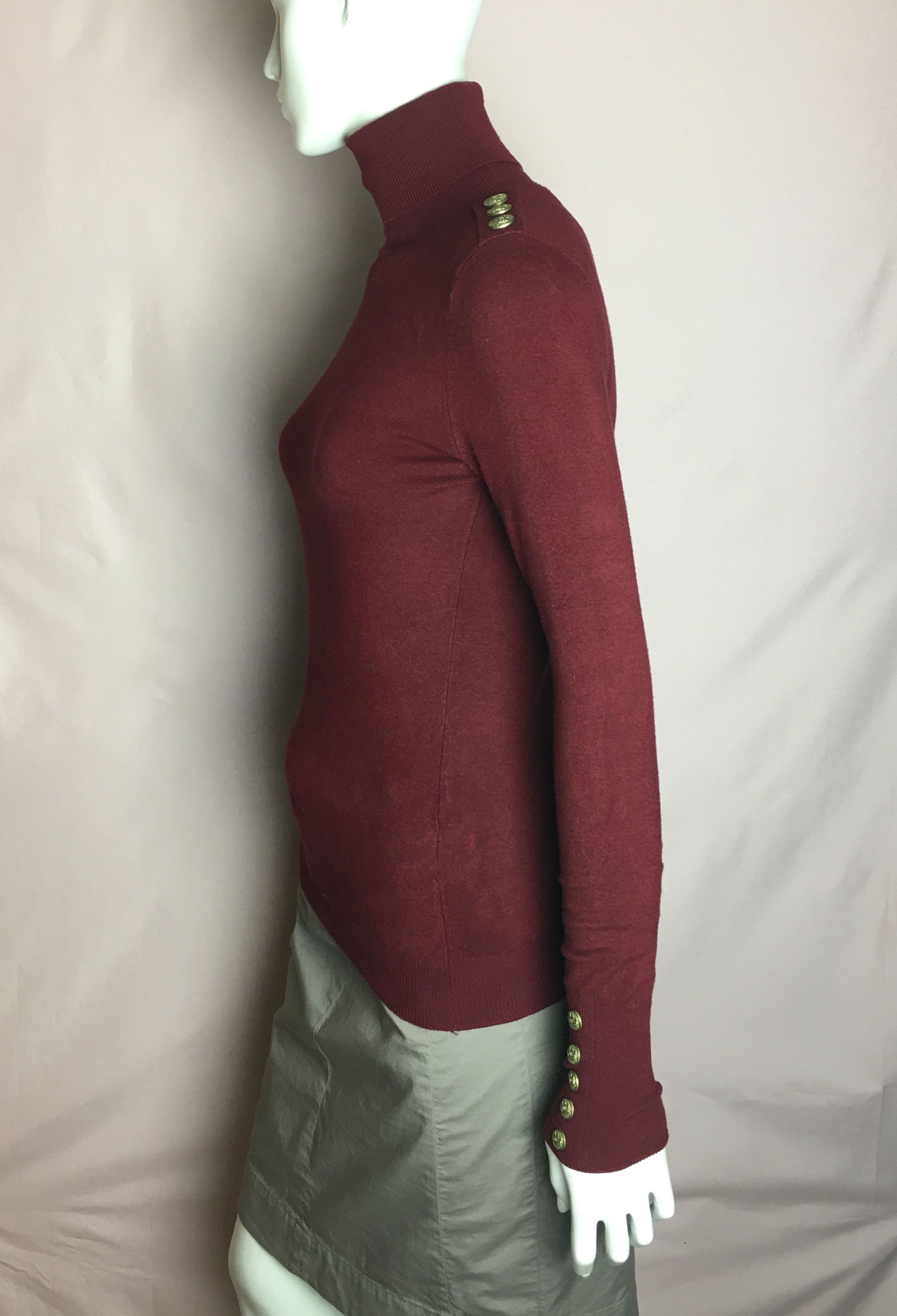 Other Holland Cooper Buttoned Knit Turtleneck Jumper Sweater Sz XS Size XS / US 0-2 / IT 36-38 - 3 Thumbnail