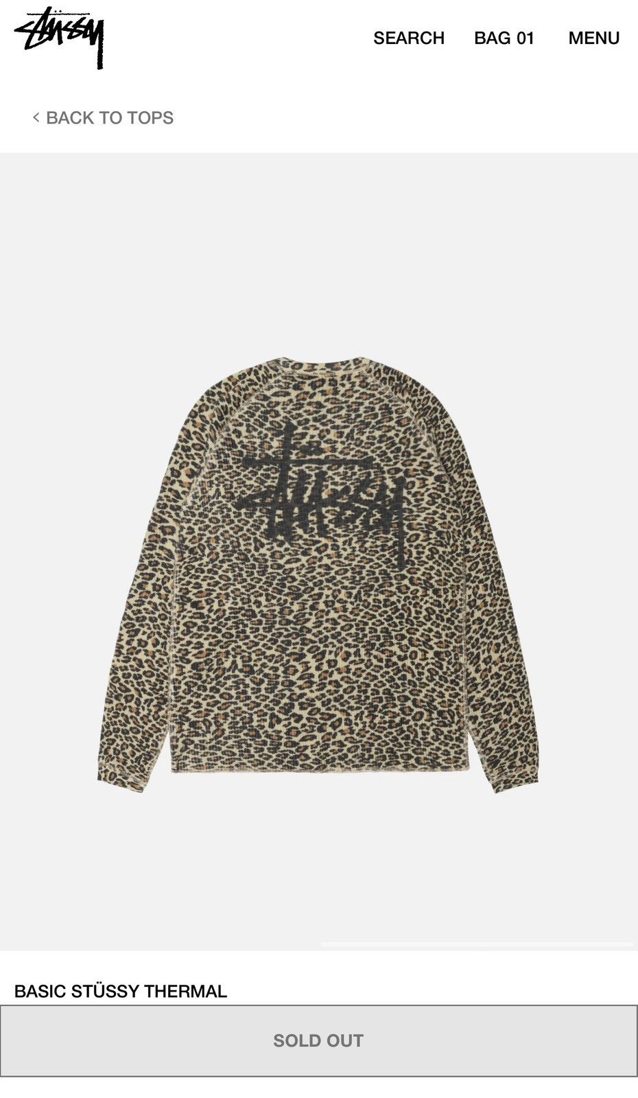 stussy BASIC STÜSSY THERMAL SAND CAMO Basic Stüssy Thermal – Desert Camo | Tops | Stüssy