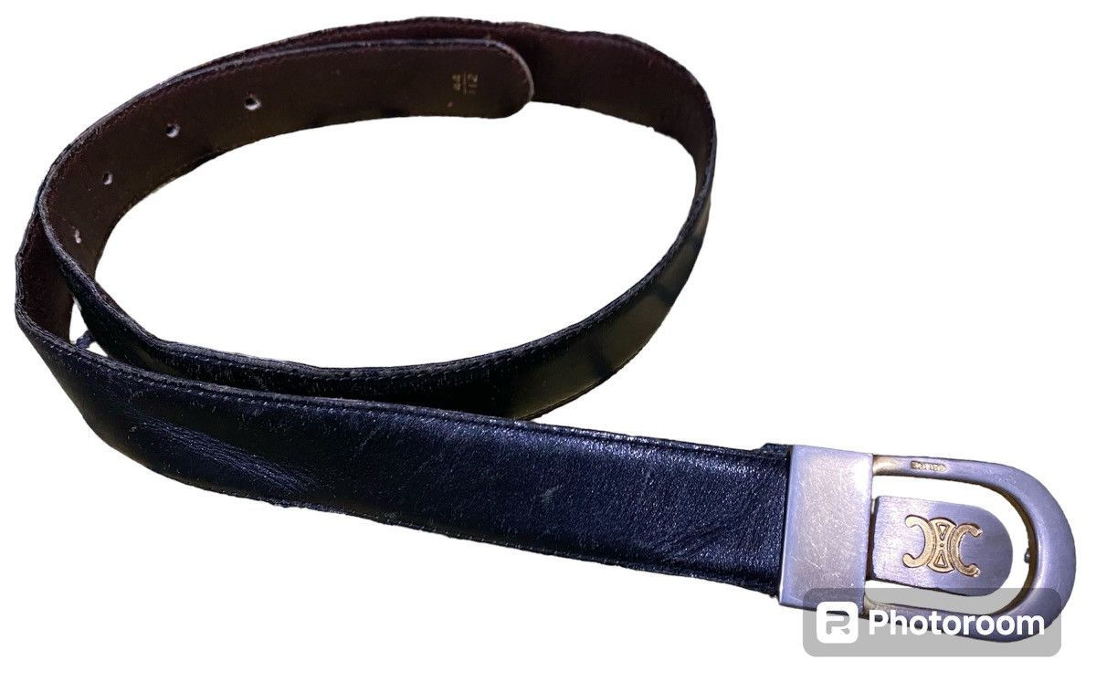 Celine × Vintage CELINE LEATHER BELT Size 36 - 1 Thumbnail