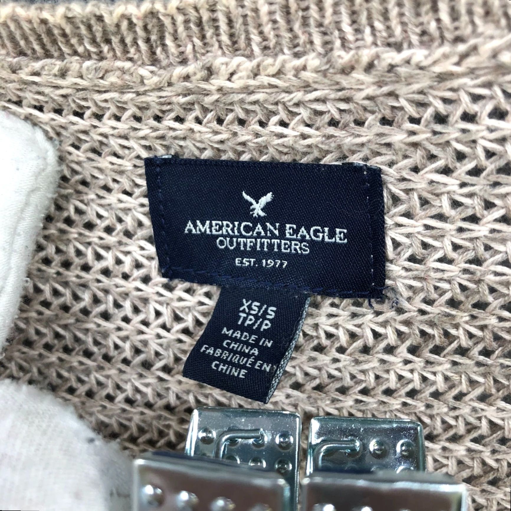 American Eagle Outfitters VINTAGE American Eagle Cardigan Sweater Womens XS Longline Lightweight Ribbed Beiges Fall Spring Summer Bohemian Size XS / US 0-2 / IT 36-38 - 7 Thumbnail