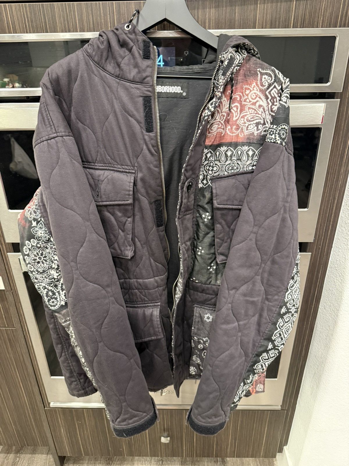 Neighborhood Neighborhood SMOCK . MOD / CE-JKT sulfur bandana quilted Size US XL / EU 56 / 4 - 2 Thumbnail