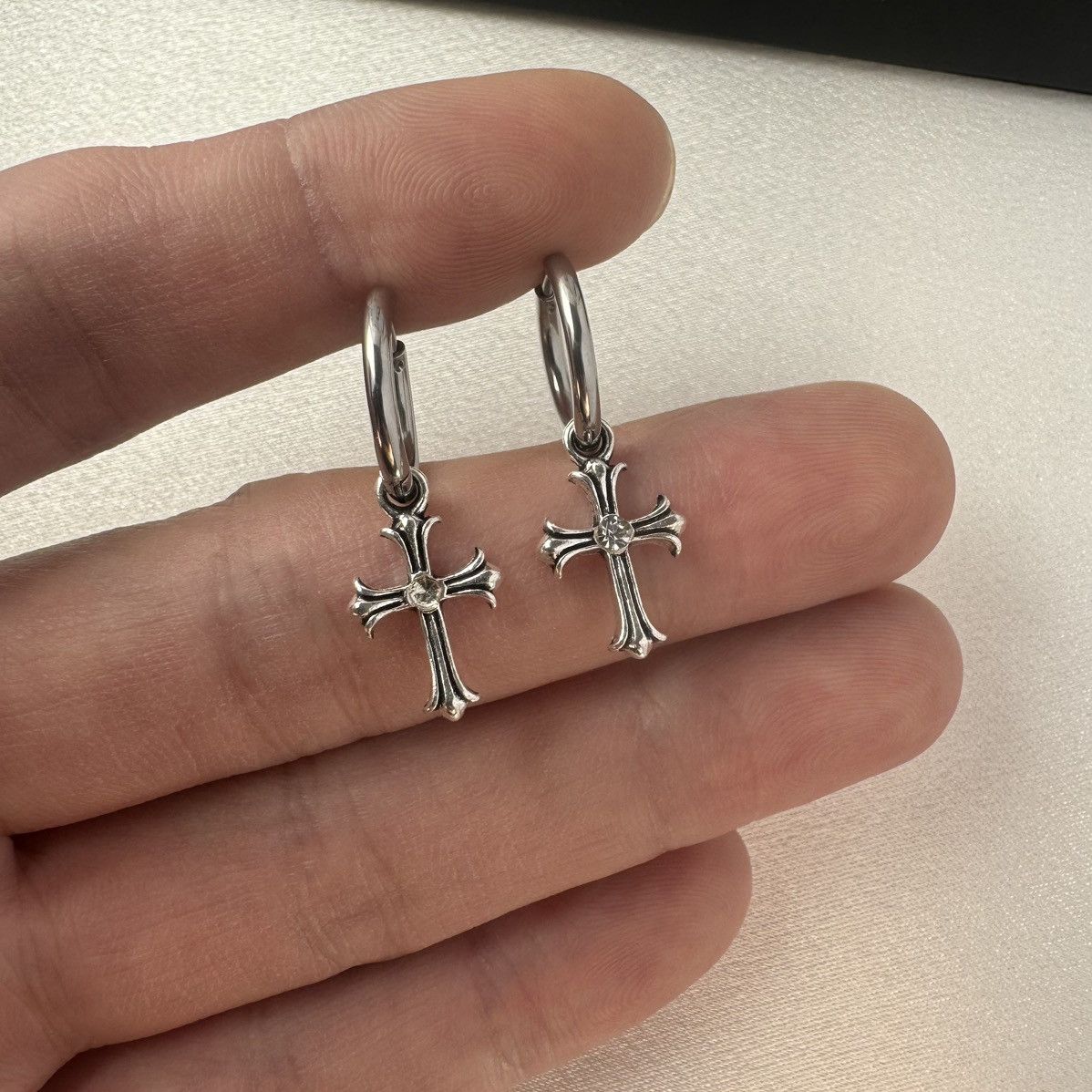 Other Cross Dangle Drop Earrings for Men Women Hip Hop Punk Unisex Size ONE SIZE - 5 Thumbnail