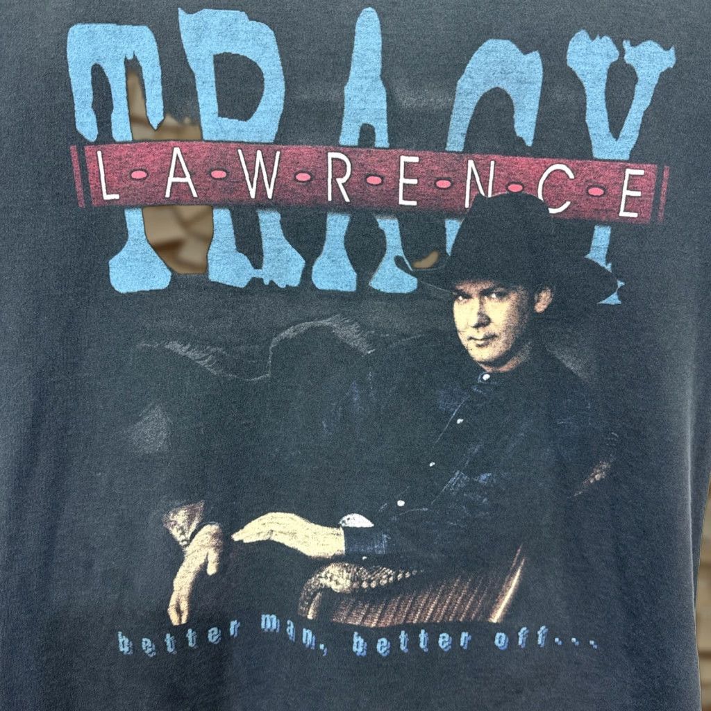 Jerzees VINTAGE 1997 Tracy Lawrence BETTER MAN BETTER OFF 90s Music T-Shirt Men Large Black Size US L / EU 52-54 / 3 - 1 Thumbnail