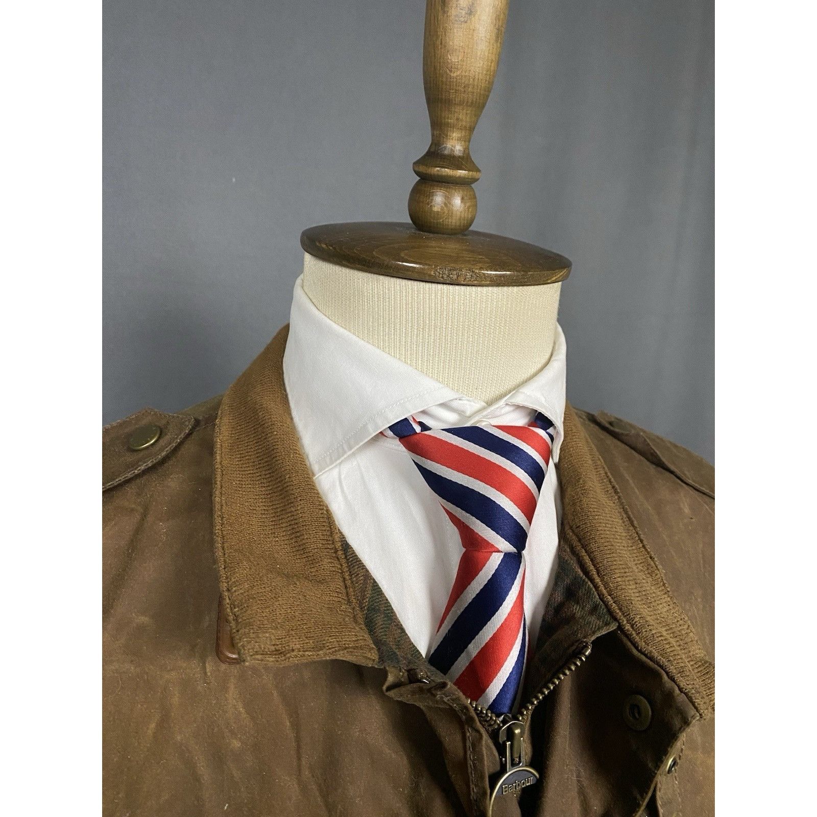 Barbour Babrour Flyer Men's Brown Waxed Bomber Jacket Size XL Size US XL / EU 56 / 4 - 7 Thumbnail