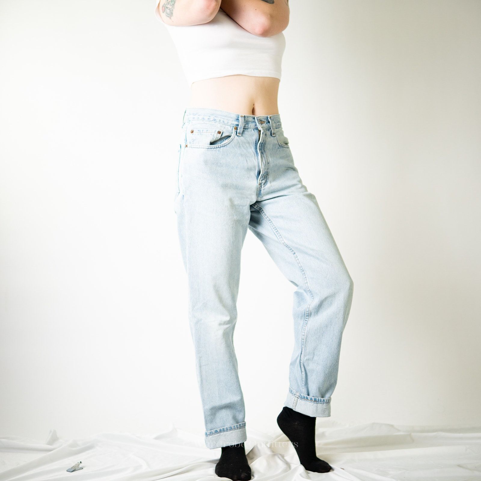 Levi's True Vintage 90s Levi 550s Distressed Stonewash Denim Jeans Size 32" / US 10 / IT 46 - 6 Thumbnail
